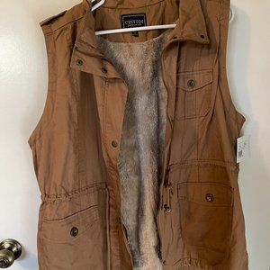 New Plus Size 3X Vest Faux Fur Lined